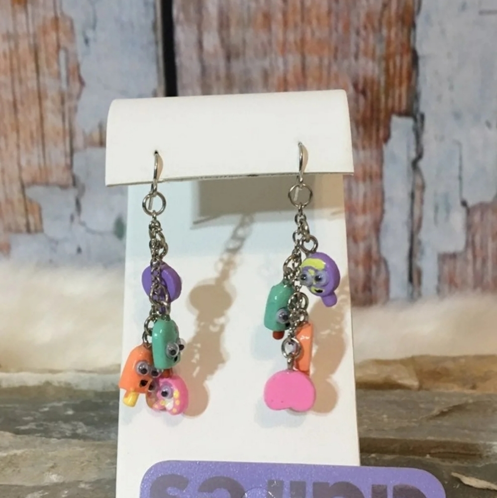 New Claire’s ice cream lollipop dessert earrings